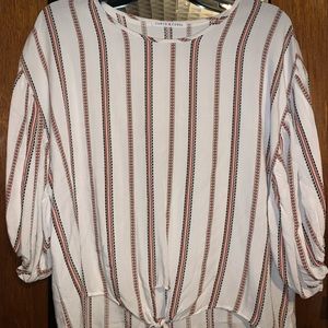 White stripe top. Size medium